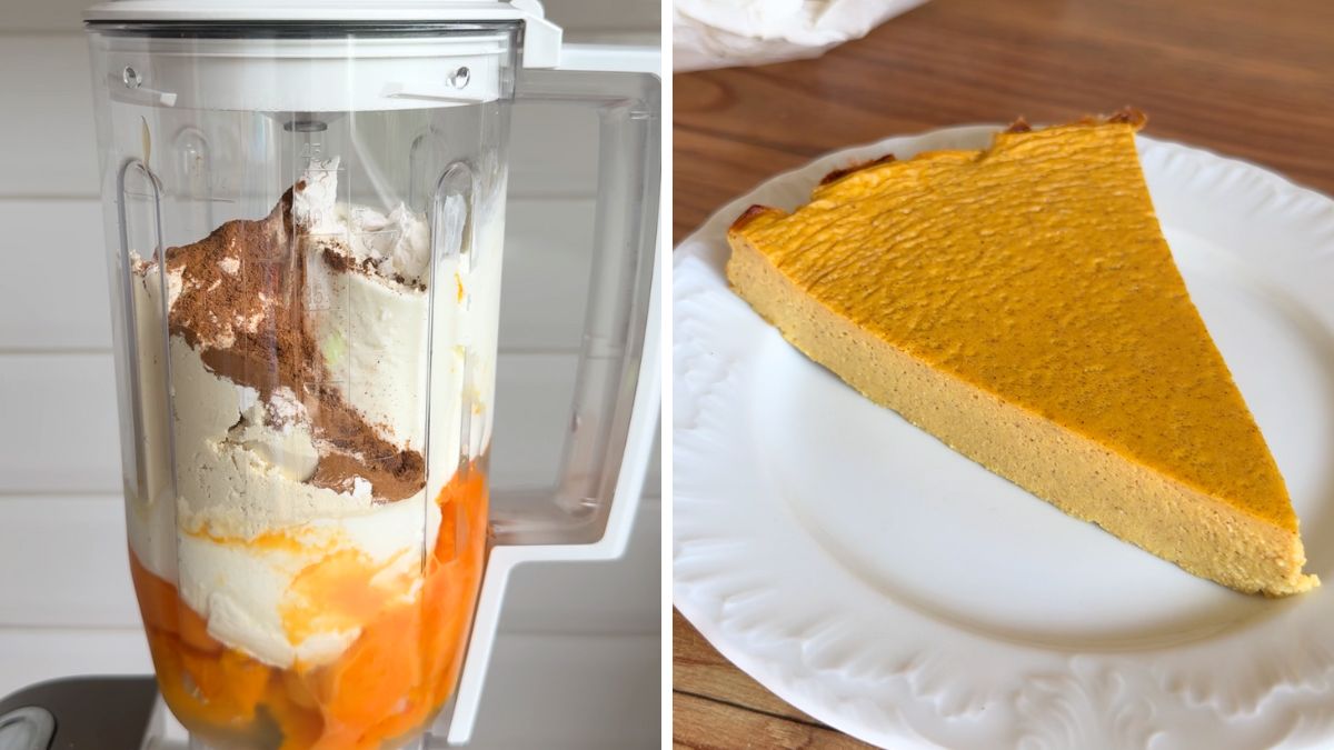 Bake a Lower Carb High-Protein Pumpkin Cheesecake (No Cream Cheese!)